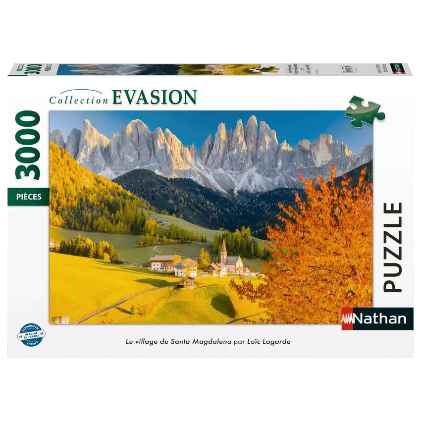 Puzzle - 3000Pcs - Le village de Santa Magdalena (Dolomites) Loïc Lagarde
