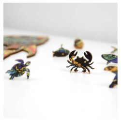Puzzle bois : Le poisson bavard. Boîte en carton