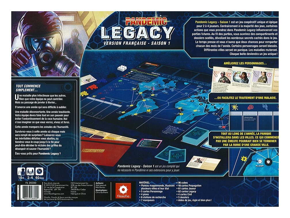 PANDEMIC LEGACY Saison 1 (boite Bleue) – Image 2
