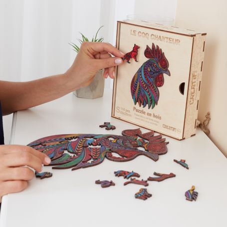Puzzle en Bois - Le Coq Chanteur – Image 4