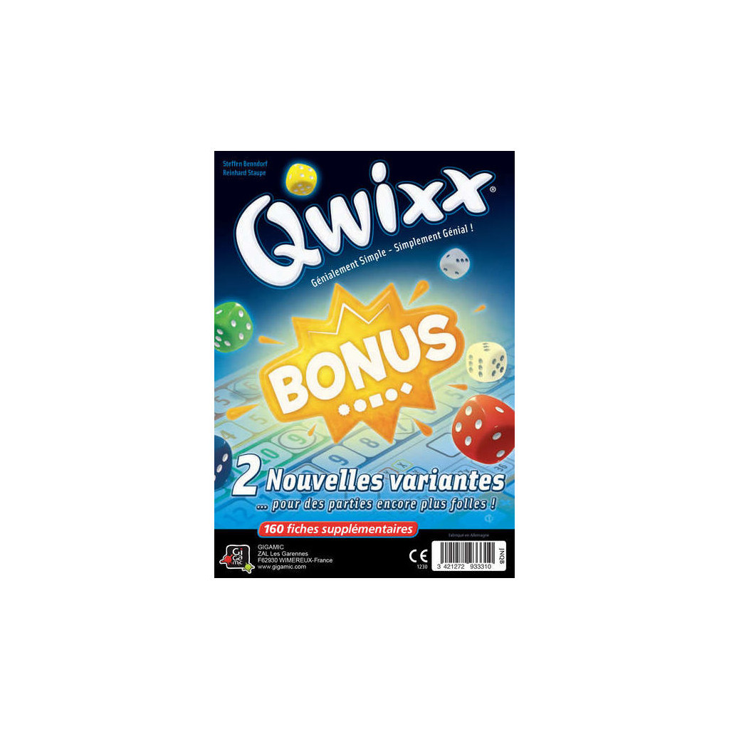 QWIXX - Bonus BLOC DE SCORE