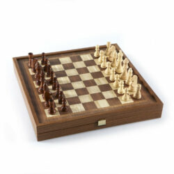 Jeu d’échecs / Chess – ECHECS BACKGAMMON 27CM NOYER
