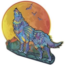 Puzzle en Bois – Le Loup Hurleur 200pc