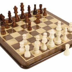 Jeu d’échecs / Chess – Jeu d’échecs en bois Deluxe – Marque Mixlore