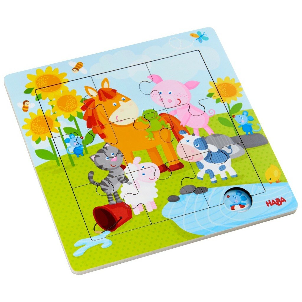 HABA - Puzzle Cadre en bois - Amis des animaux (HABA)