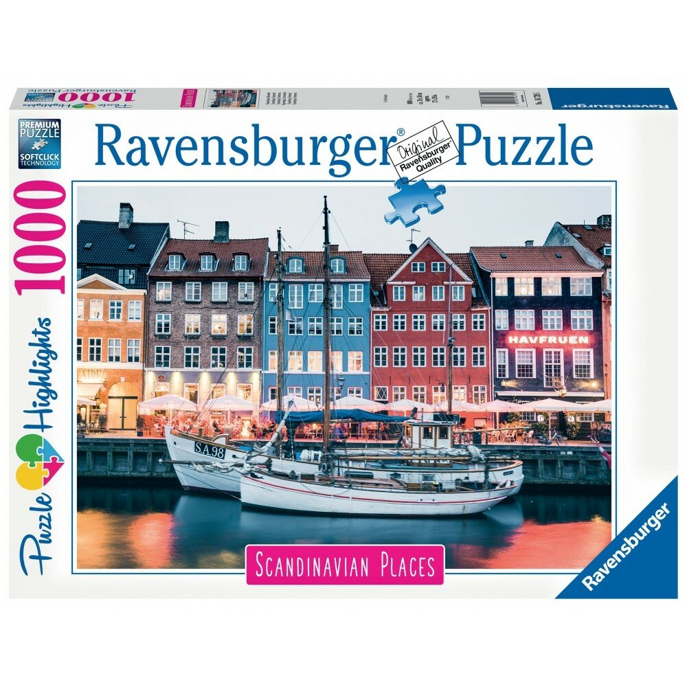 RAVENSBURGER - Puzzle - 1000p : Copenhague, Danemark (Highlight)
