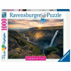 RAVENSBURGER – Puzzle – 1000p : La Cascade Haifoss, Islande (Highlight)