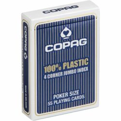 Copag – Jeu de 54 Cartes 100% plastique – Bleu