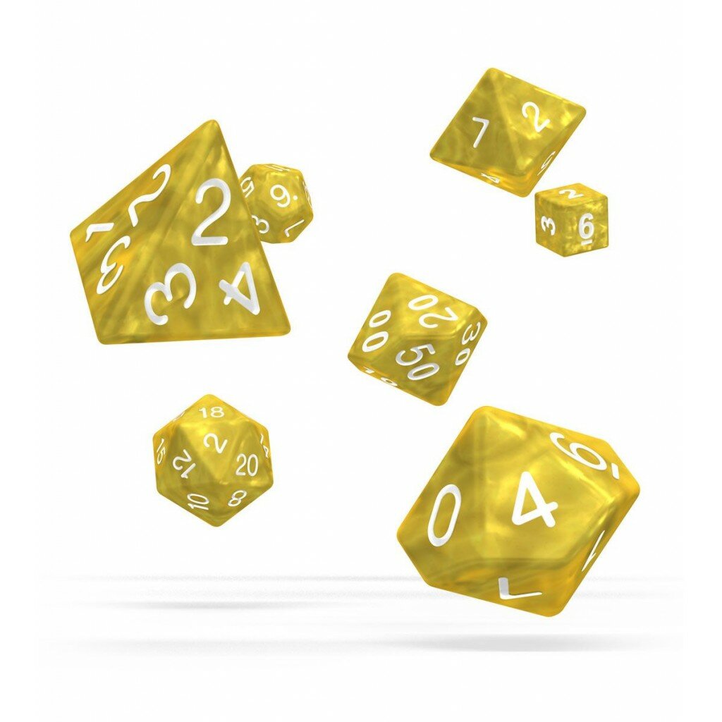 Oakie Doakie - Dice RPG / Dés JDR - Set Marble - Jaune (7) – Image 2