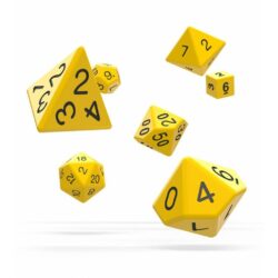 Oakie Doakie – Dice RPG / Dés JDR – Set Solid – Jaune (7)