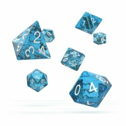 Oakie Doakie – Dice RPG / Dés JDR – Set Speckled – Bleu clair (7)