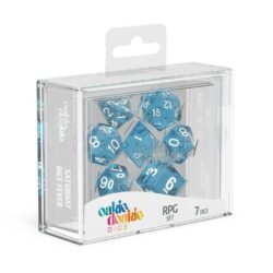 Oakie Doakie – Dice RPG / Dés JDR – Set Speckled – Bleu clair (7)