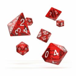 Oakie Doakie – Dice RPG / Dés JDR – Set Speckled – Rouge (7)