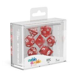 Oakie Doakie – Dice RPG / Dés JDR – Set Speckled – Rouge (7)