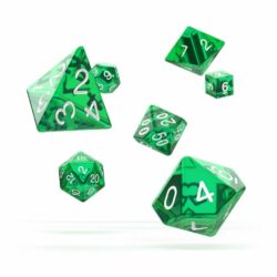 Oakie Doakie – Dice RPG / Dés JDR – Set Translucent – Vert (7)