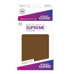 Ultimate Guard – 60 pochettes Supreme UX Sleeves (format japonais) – Marron Mat
