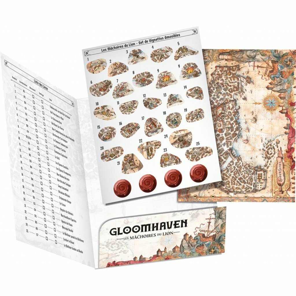 Gloomhaven - Les Mâchoires du Lion : Set de Vignettes Amovibles et Plan (REMOVABLE STICKER SET) – Image 2