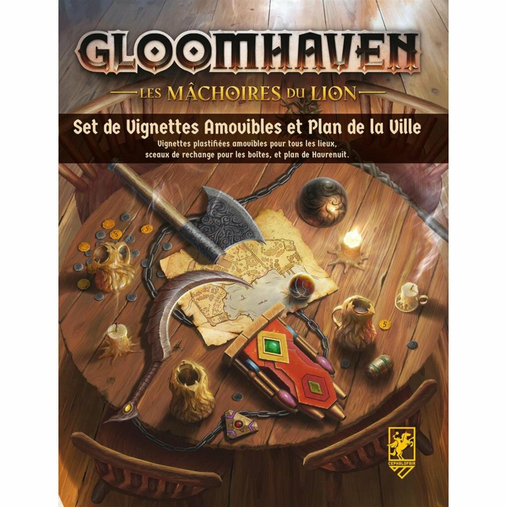 Gloomhaven - Les Mâchoires du Lion : Set de Vignettes Amovibles et Plan (REMOVABLE STICKER SET)