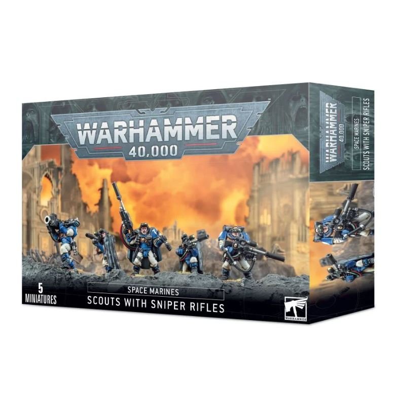 W40K - Space marine - Scouts with sniper riffles (48-29)