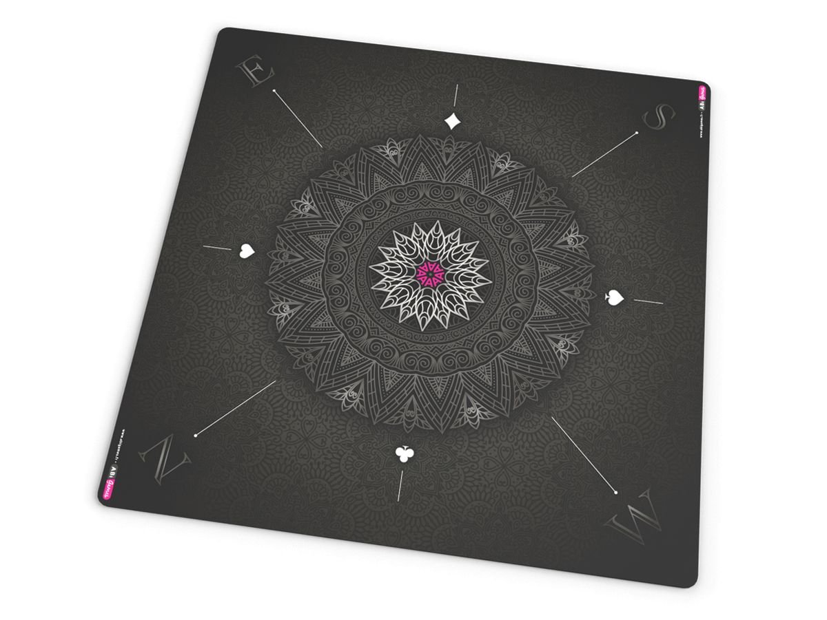 ABIGAMES - TAPIS DE JEU 60x60 - Rosace Noir (60X60 cm)