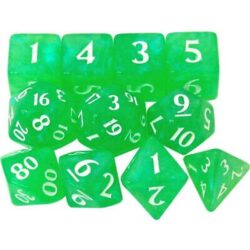 Dés – Eclipse 11 Dice Set : Lime Green