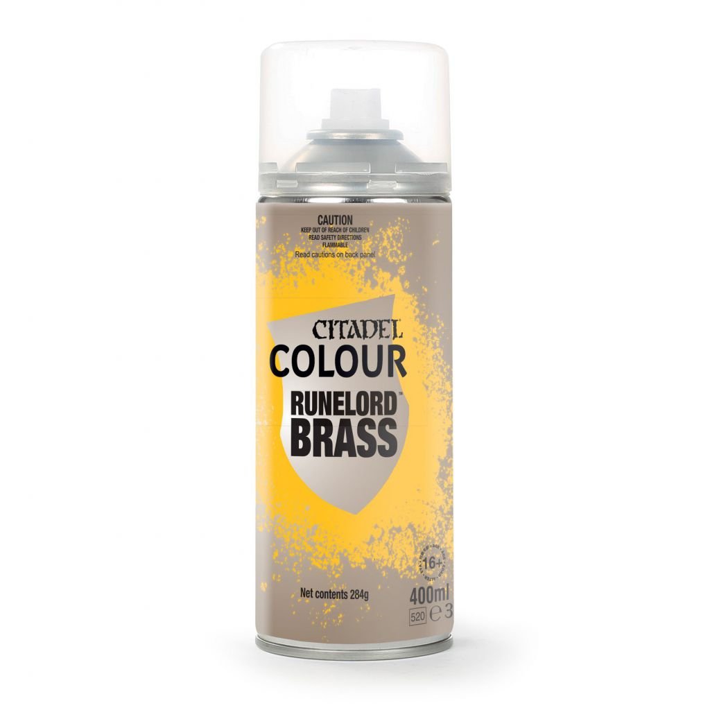 Peintures Citadel - Bombes sous-couche / Spray - RUNELORD BRASS (400ML)