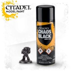 Peintures Citadel – Bombes sous-couche / Spray – CHAOS BLACK (400ML) [62-02]