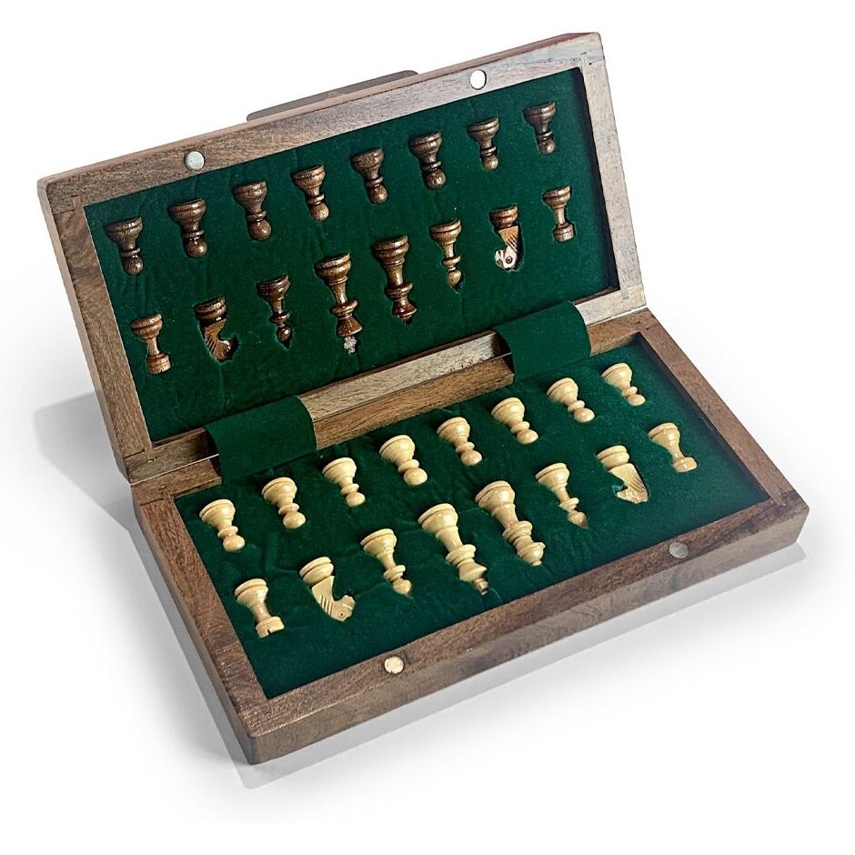 ABIGAMES - Jeu d'échecs / Chess - JEU D'ECHECS PLIANT & MAGNÉTIQUE 10" - 25CM