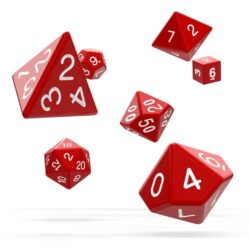 Oakie Doakie – Dice RPG / Dés JDR – Set Solide – Rouge (7)