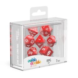 Oakie Doakie – Dice RPG / Dés JDR – Set Solide – Rouge (7)