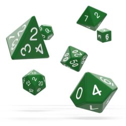 Oakie Doakie – Dice RPG / Dés JDR – Set Solide – Vert (7)