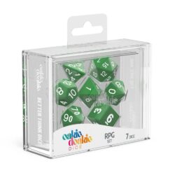 Oakie Doakie – Dice RPG / Dés JDR – Set Solide – Vert (7)