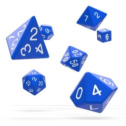 Oakie Doakie – Dice RPG / Dés JDR – Set Solide – Bleu (7)