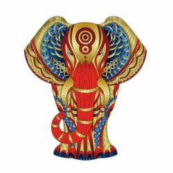 Puzzle EN BOIS – Rainbow Wooden Puzzle / ELEPHANT – 120pcs