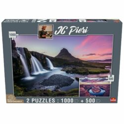 Puzzle JC Pieri – Kirkjuffellsfoss 1000 pcs & Horseshoe Bend 500 pcs