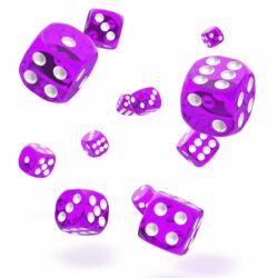 Oakie Doakie Dice – Dés D6 – 12mm – Translucent – Violet (x36)