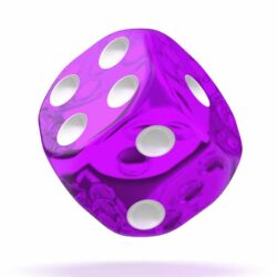Oakie Doakie Dice – Dés D6 – 12mm – Translucent – Violet (x36)