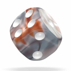 Oakie Doakie Dice – Dés D6 12mm – Gemidice – Silver-Rust (x36)