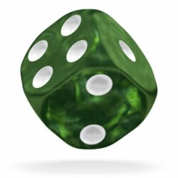 Oakie Doakie Dice – Dés D6 16mm – Marble – Vert (x12)