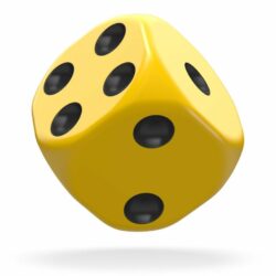 Oakie Doakie Dice – Dés D6 16mm – Solid – Jaune (x12)