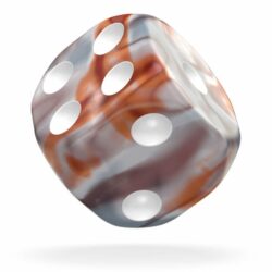Oakie Doakie – Dés D6 16mm Gemidice – Silver-Rust (x12)