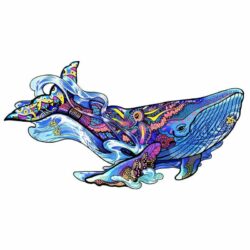 Puzzle EN BOIS – Rainbow Wooden Puzzle / Baleine – 125 pcs
