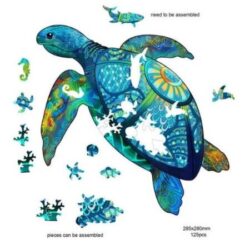 Puzzle EN BOIS – Rainbow Wooden Puzzle / Tortue – 125 pcs