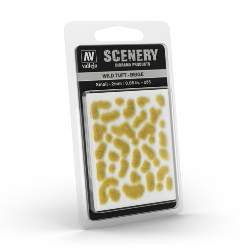 Vallejo - Touffes (Wild Tuft) - 2mm (small) - Mousse Beige (Beige)
