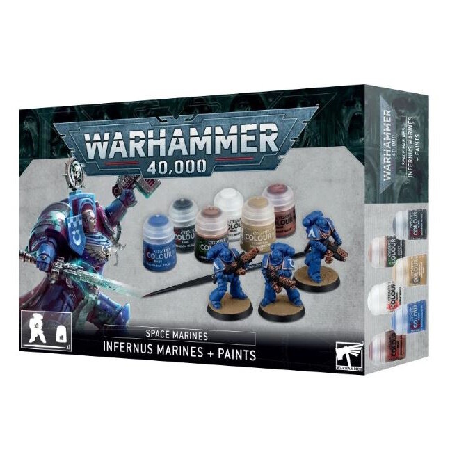 W40K : Space Marines Infernus + Set de Peinture (PAINTS SET) (60-11)