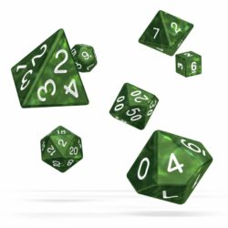 Oakie Doakie – Dice RPG / Dés JDR – Set Marble – Vert (7)