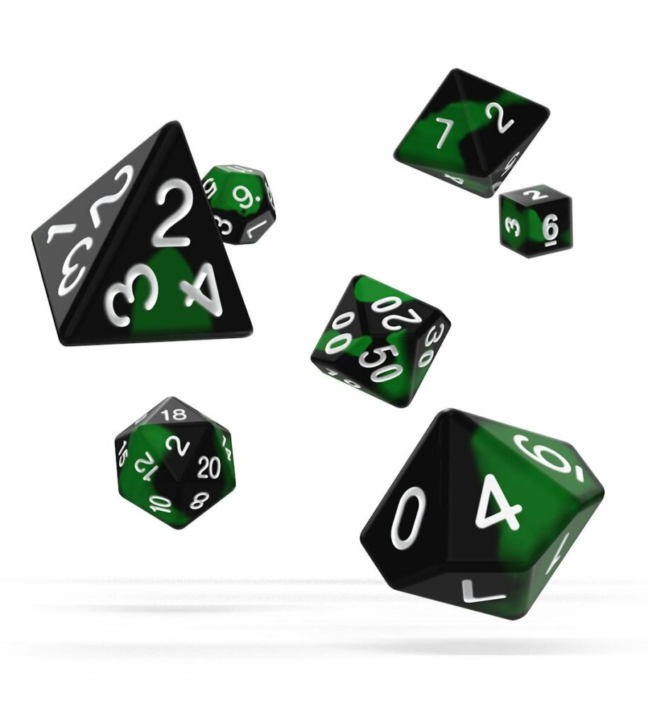 Oakie Doakie - Dice RPG / Dés JDR - Set Glow in the Dark - Biohazard (7) – Image 2