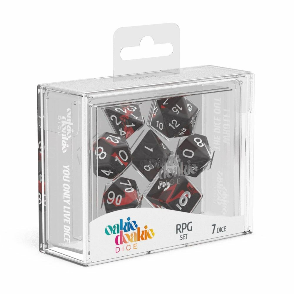 Oakie Doakie - Dice RPG / Dés JDR - Set Enclave - Ruby (7)