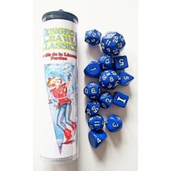 Dungeon Crawl Classics : Set 14 dés – Lémurie (bleus)