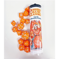 Dungeon Crawl Classics : Set 14 dés – Ming (oranges) FR